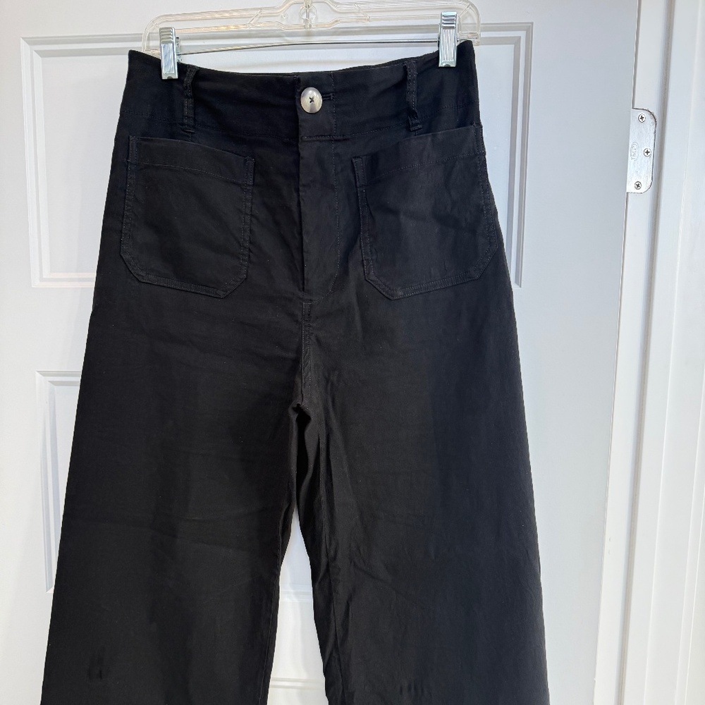 Maeve The Colette Cropped Wide-Leg Trousers – Ponte Edition from Anthropologie.